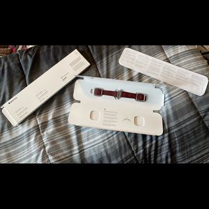 Leather Apple Watch Series 6 Band in Garnet 40mm S
